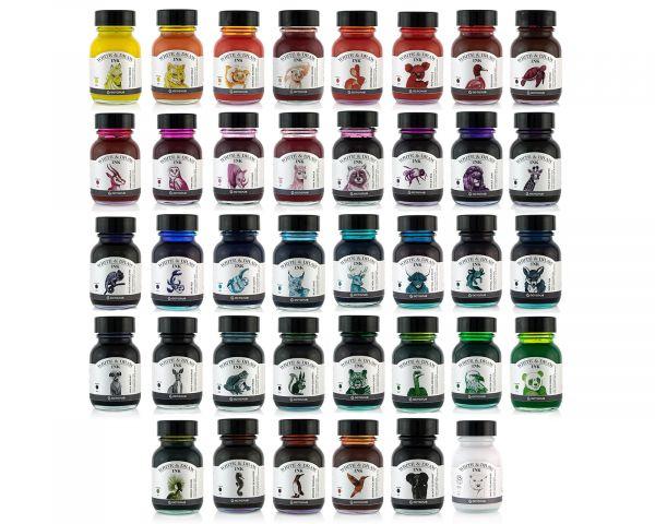 Set with 38 colors, writing and drawing ink,